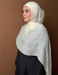 Milky Hijab and Cap