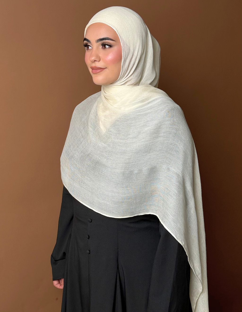 Milky Hijab and Cap