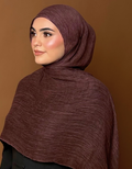 Plum Hijab and Cap