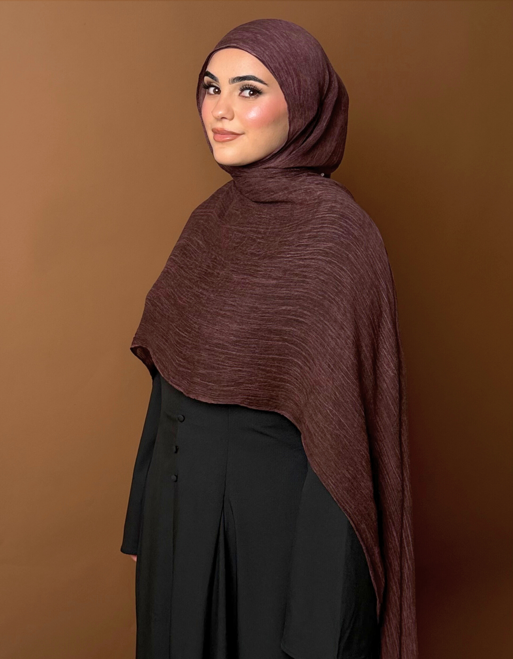 Plum Hijab and Cap
