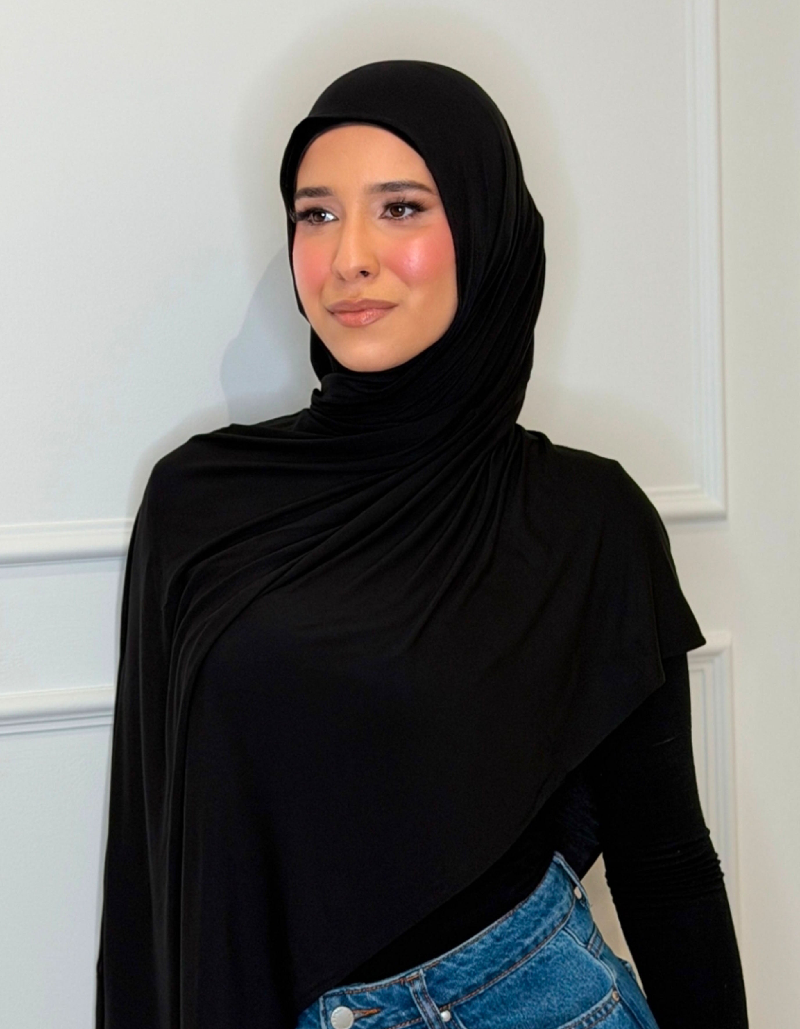 Bamboo Jersey Midnight Black Hijab