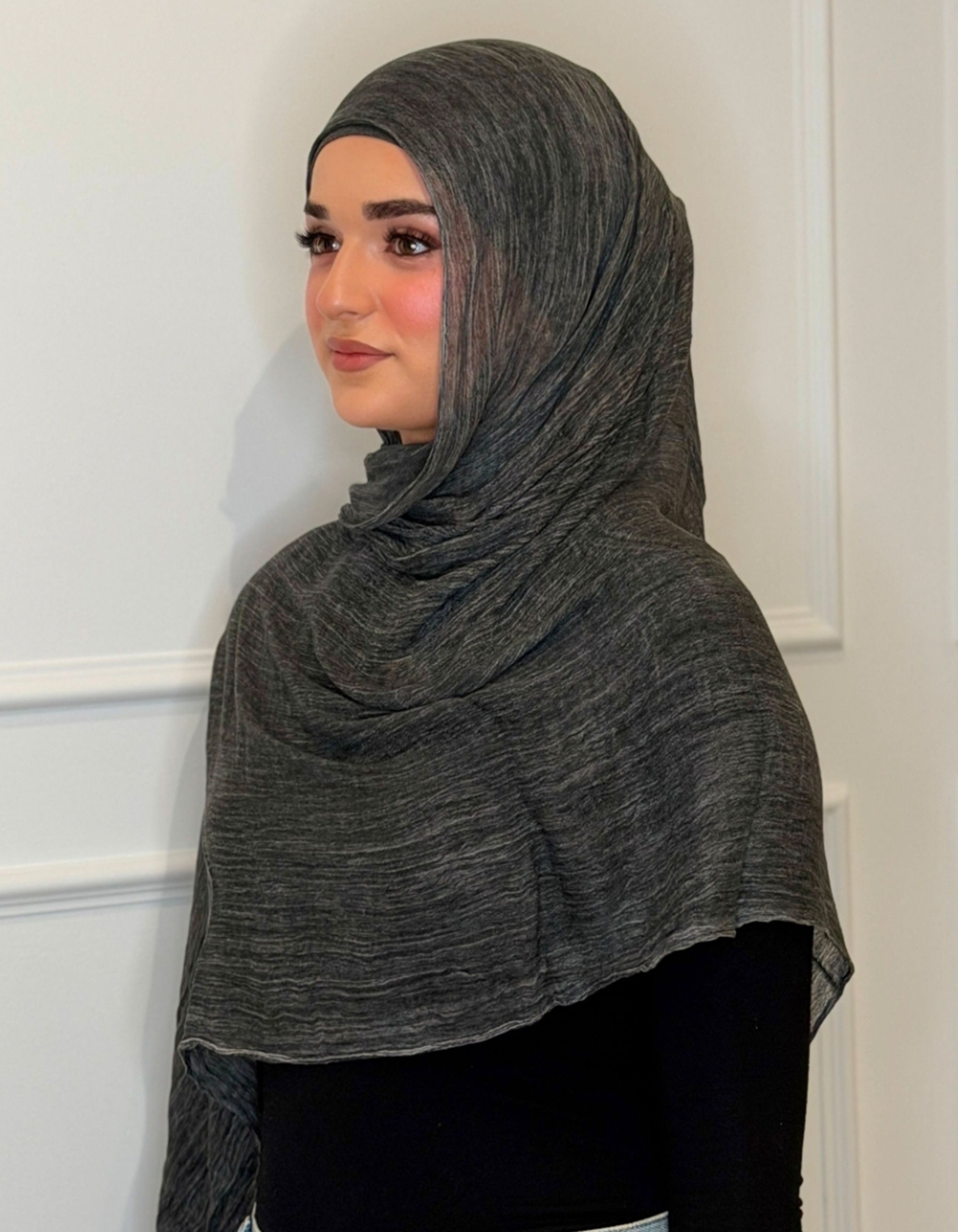 Charcoal Hijab and Cap