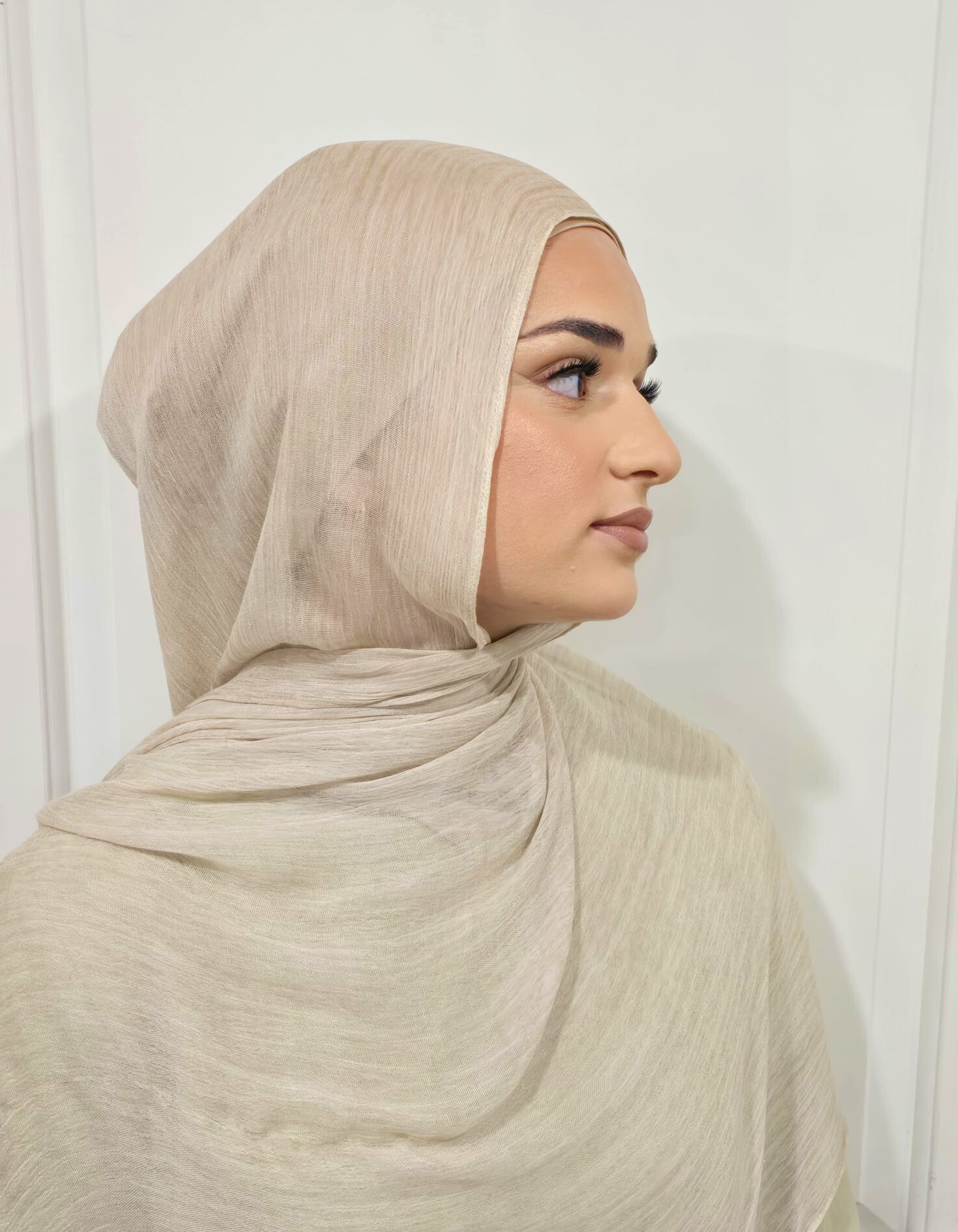 Latte Crinkle Hijab