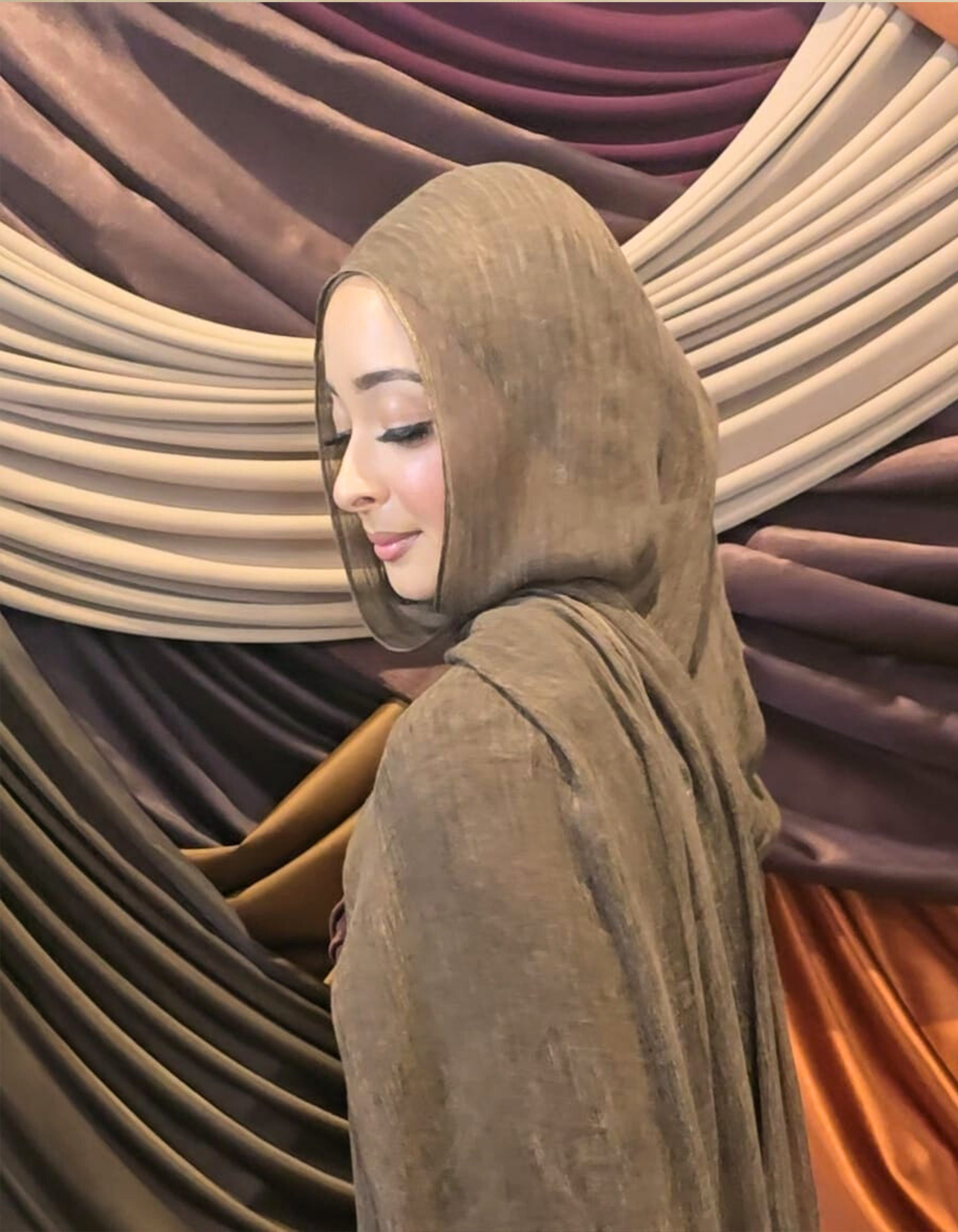 Walnut Hijab and Cap